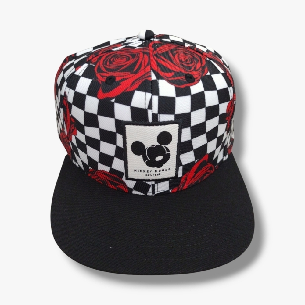 NWT Disney Black Race & Roses Cap Hat - Picture 2 of 5